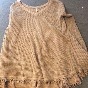 Waffle knit sweater looks like free people